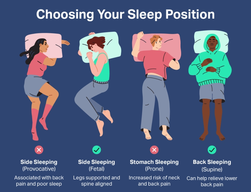 best sleep positions for teeth