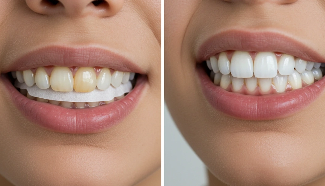 teeth whitening strips results